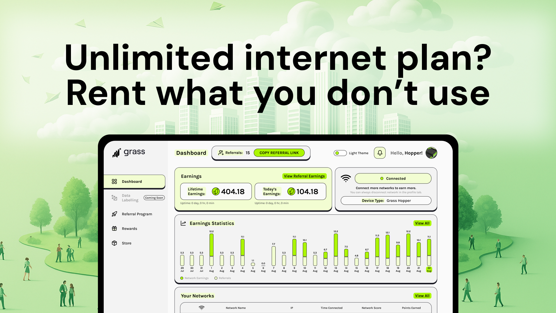 Grass: Rent Out Your Unused Internet